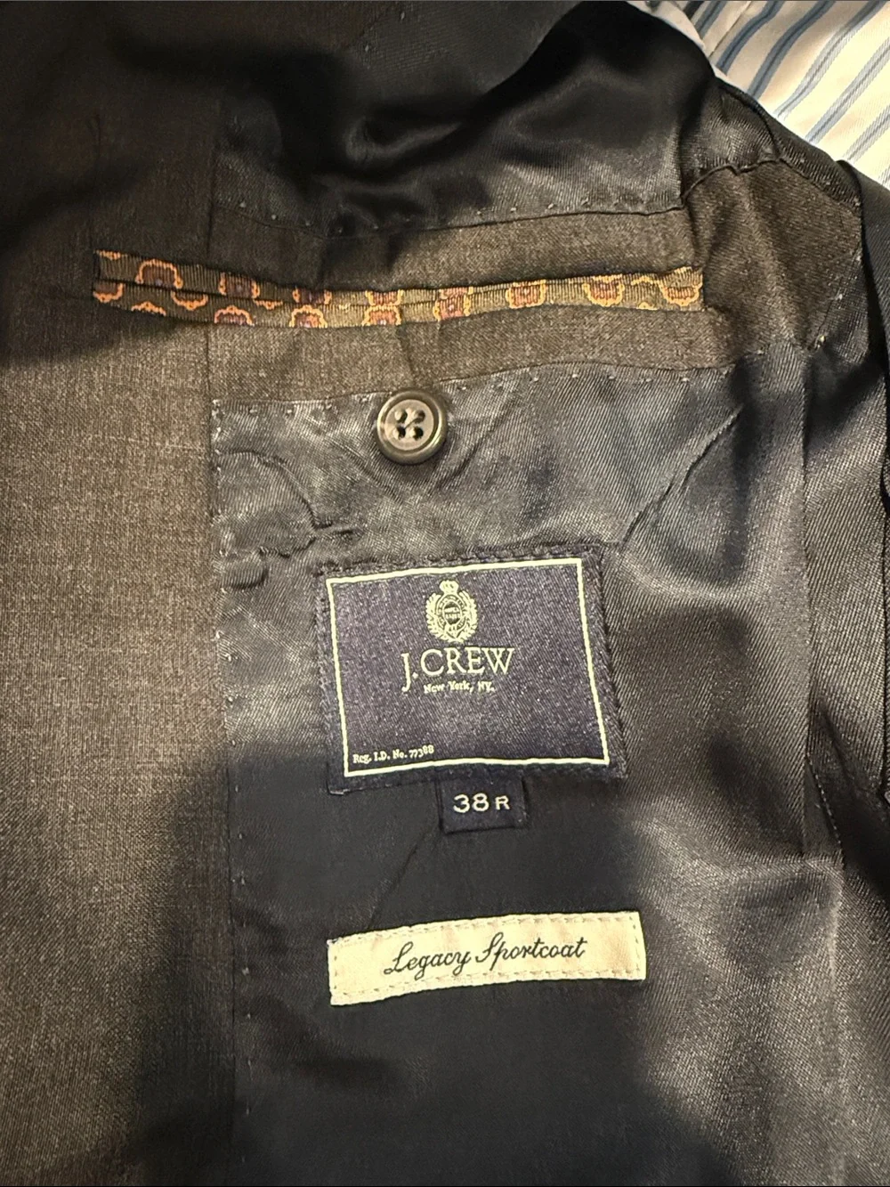 J. Crew Legacy Sport Coat - Men's Dark Gray Wool-Blend Blazer